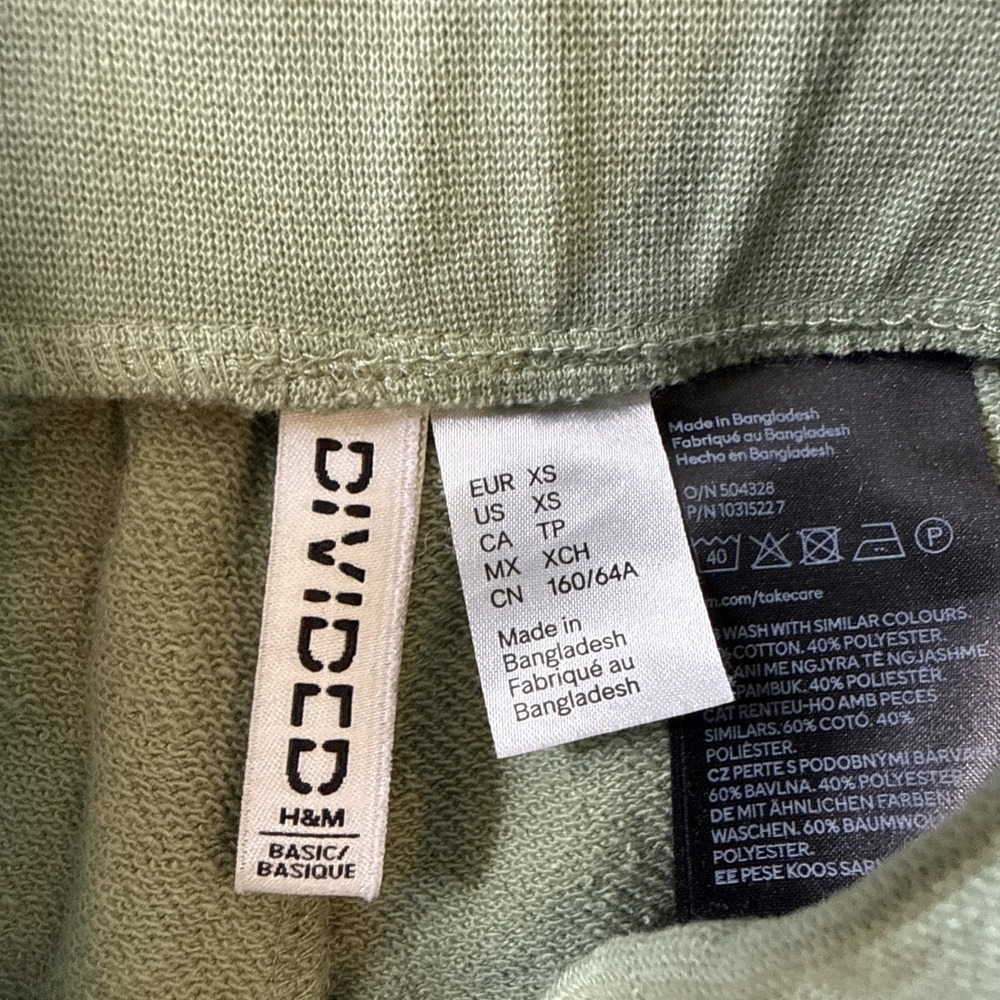 H&M Divided Casual Loungewear Shorts Cotton Blend Drawstring Size XS - Picture 5 of 5